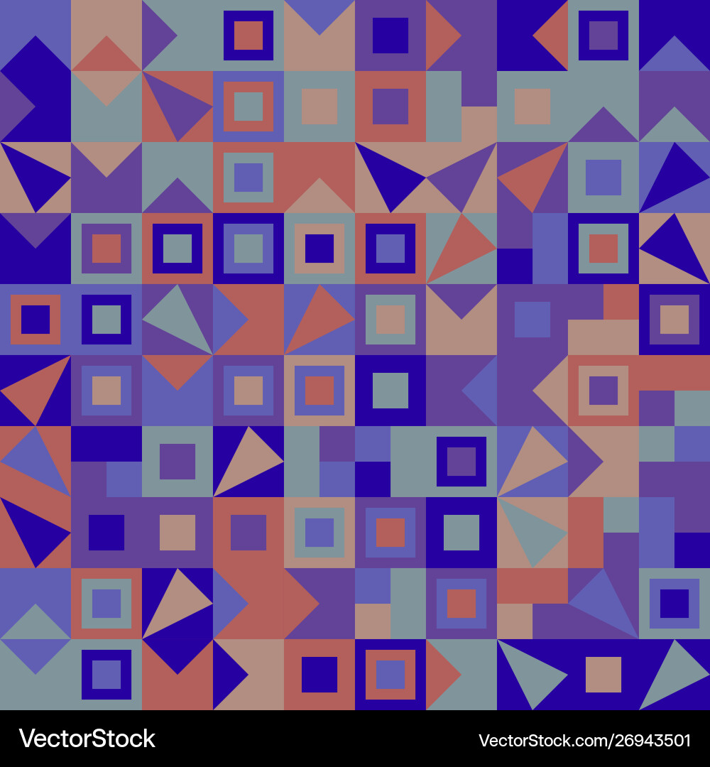 Geometrical mosaic pattern background - abstract Vector Image