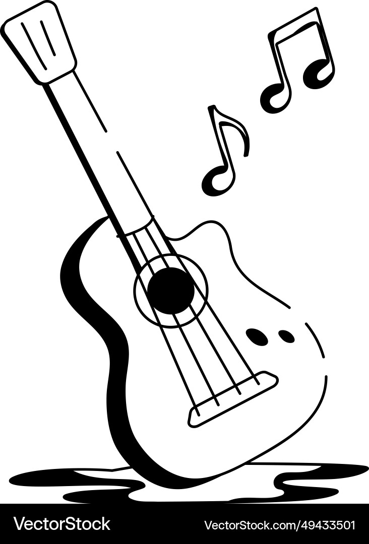 Guitar music Royalty Free Vector Image - VectorStock