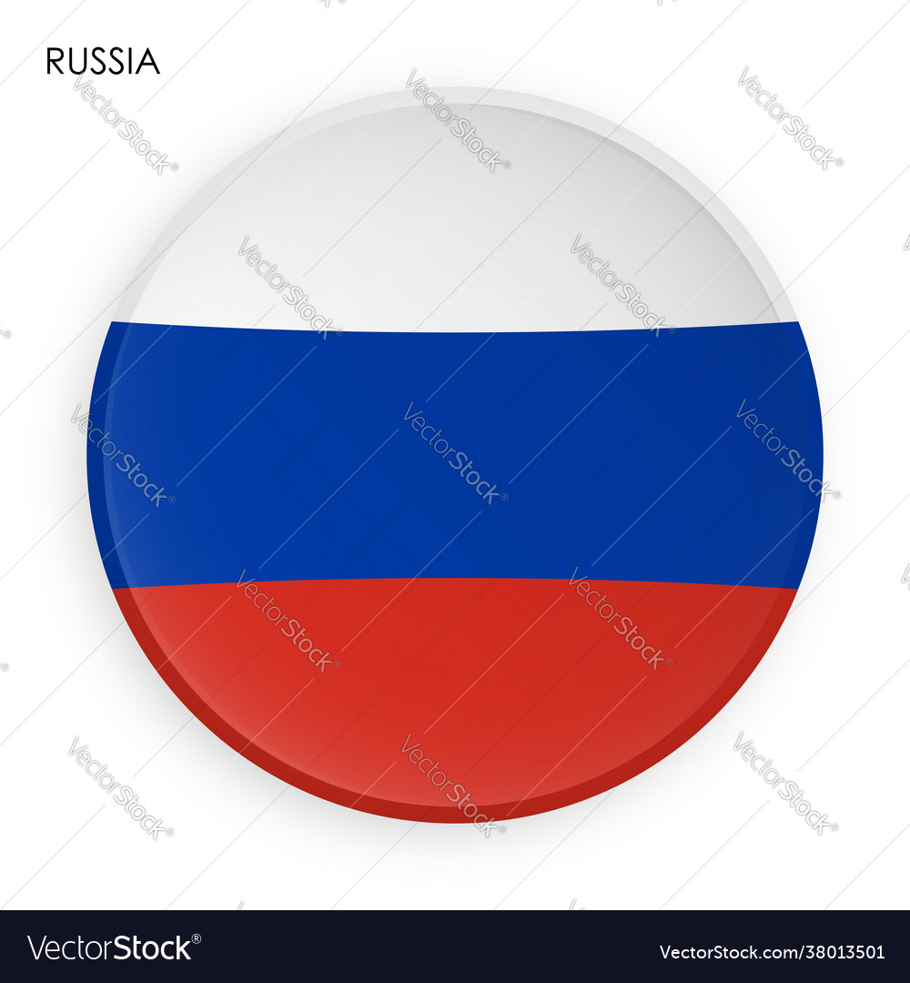 Round icon. Illustration of flag of Russia