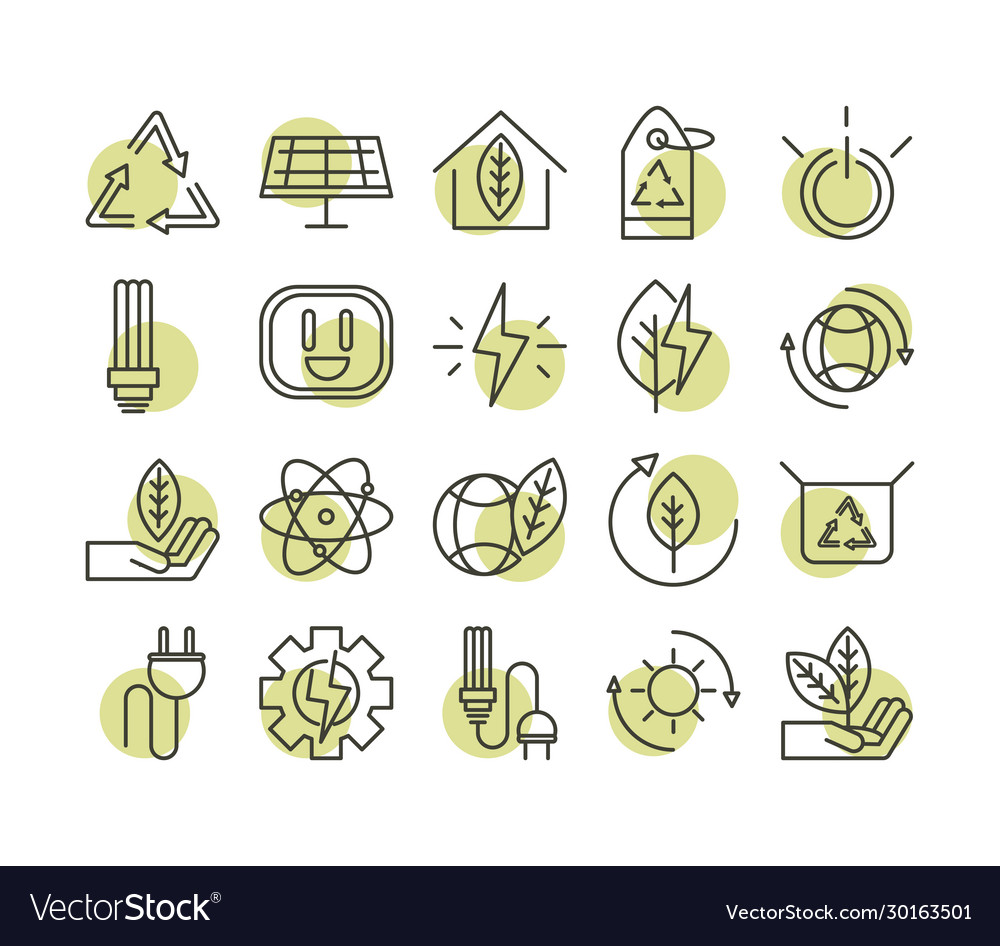 Sustainable energy alternative renewable ecology Vector Image