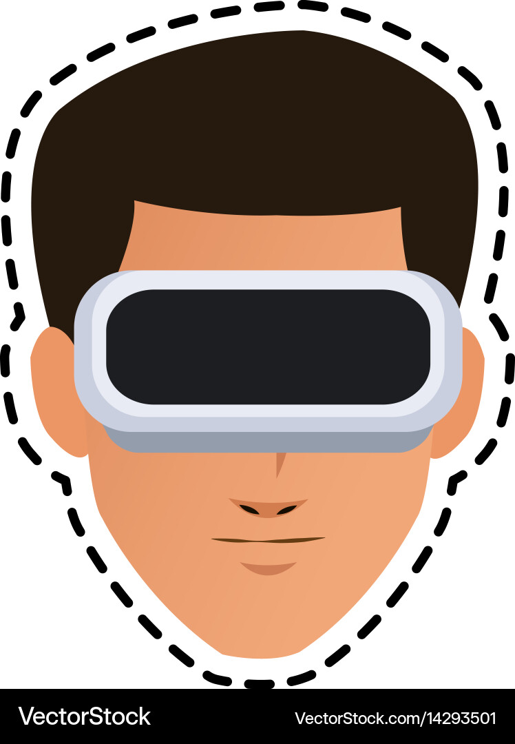 Virtual reality icon image Royalty Free Vector Image
