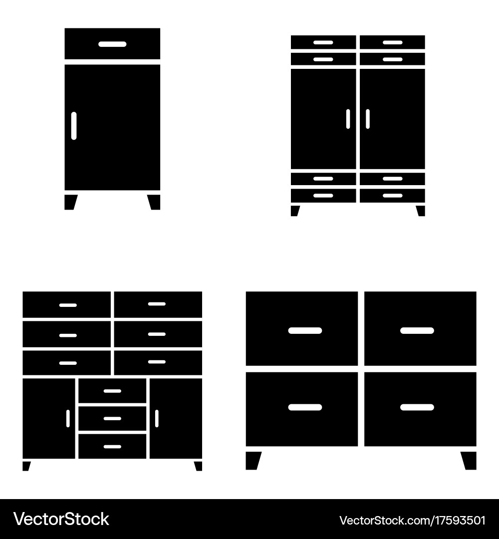 Wardrobe icon set Royalty Free Vector Image - VectorStock