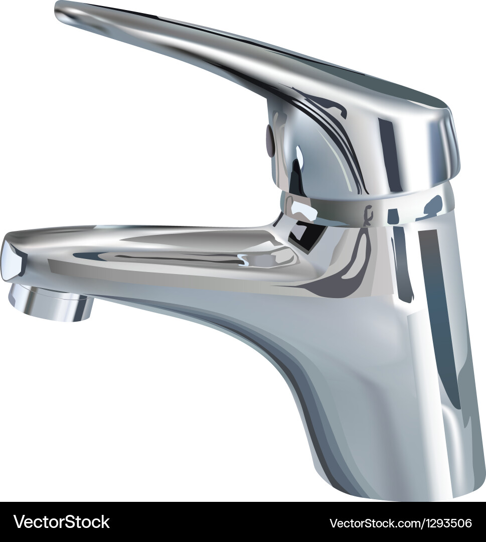 Bathroom tap Royalty Free Vector Image - VectorStock