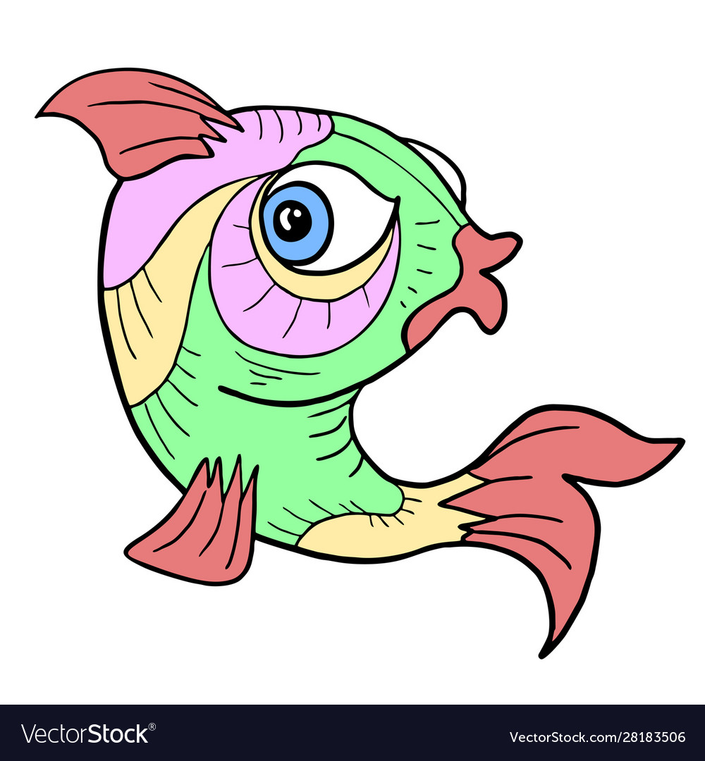 Color fish Royalty Free Vector Image - VectorStock