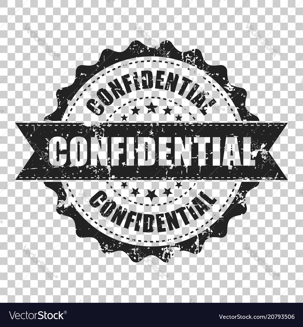 Confidential scratch grunge rubber stamp