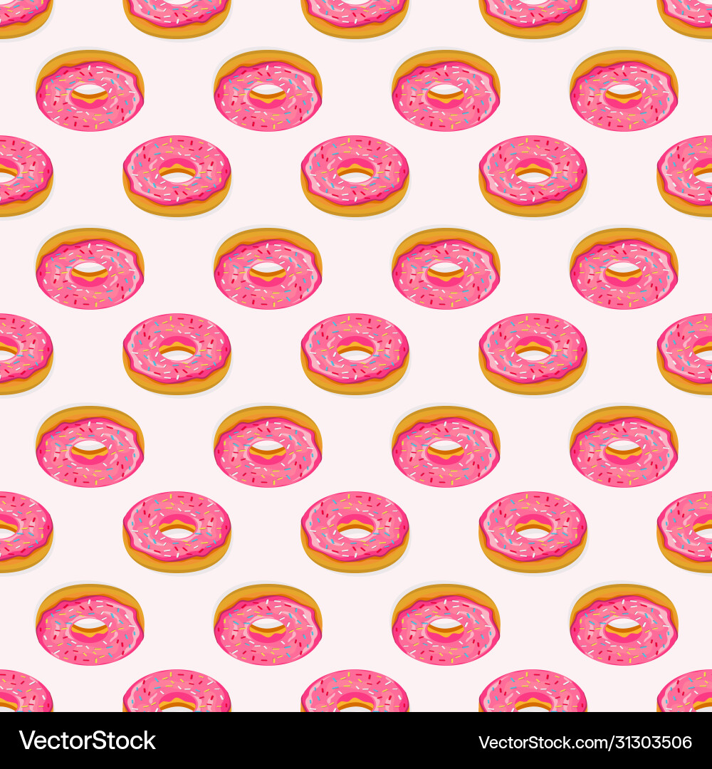 Donuts seamless pattern Royalty Free Vector Image