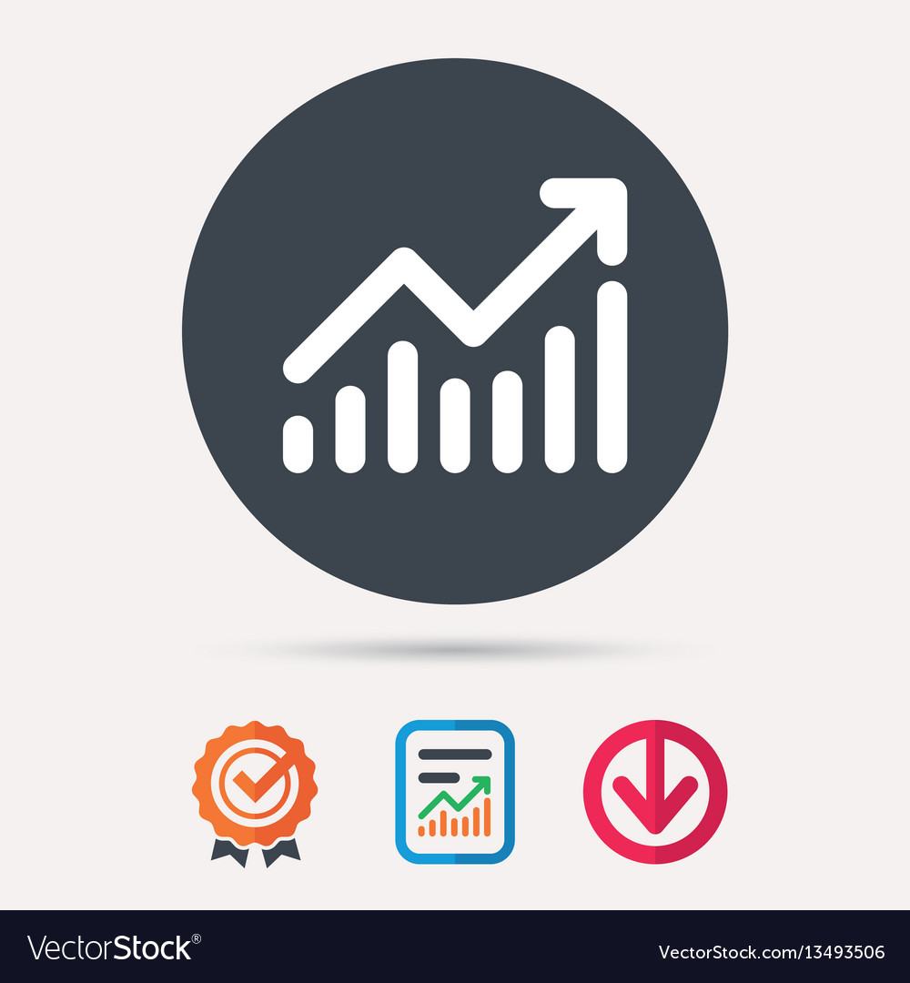 Graph icon business analytics chart sign Vector Image