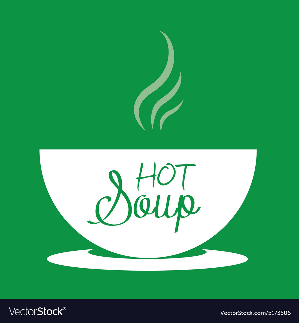 Hot soup in a bowl Royalty Free Vector Image - VectorStock