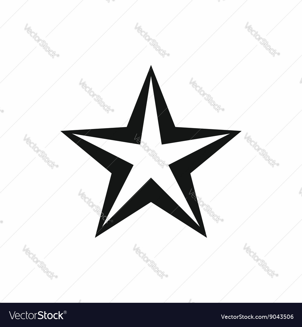 Star icon simple style Royalty Free Vector Image