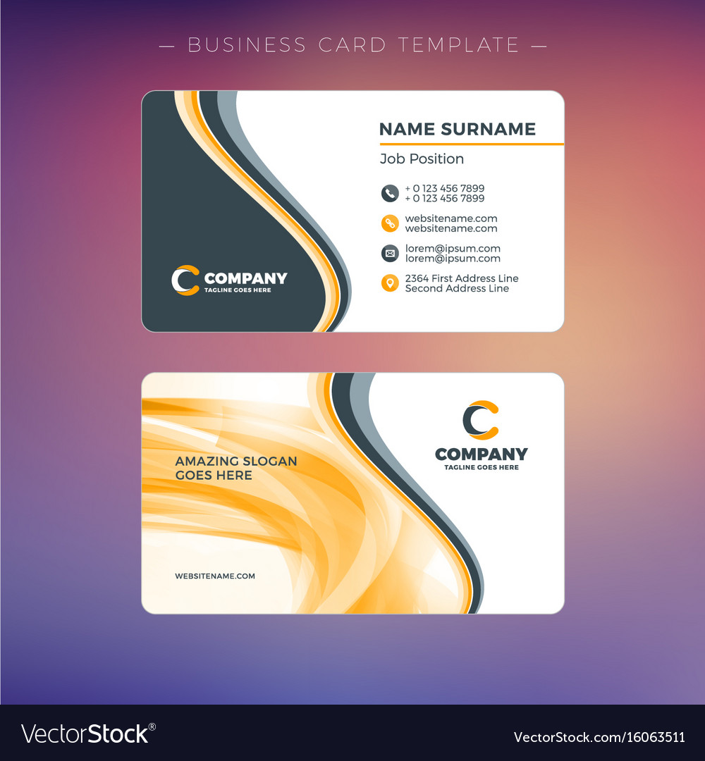 Creative business card template with abstract