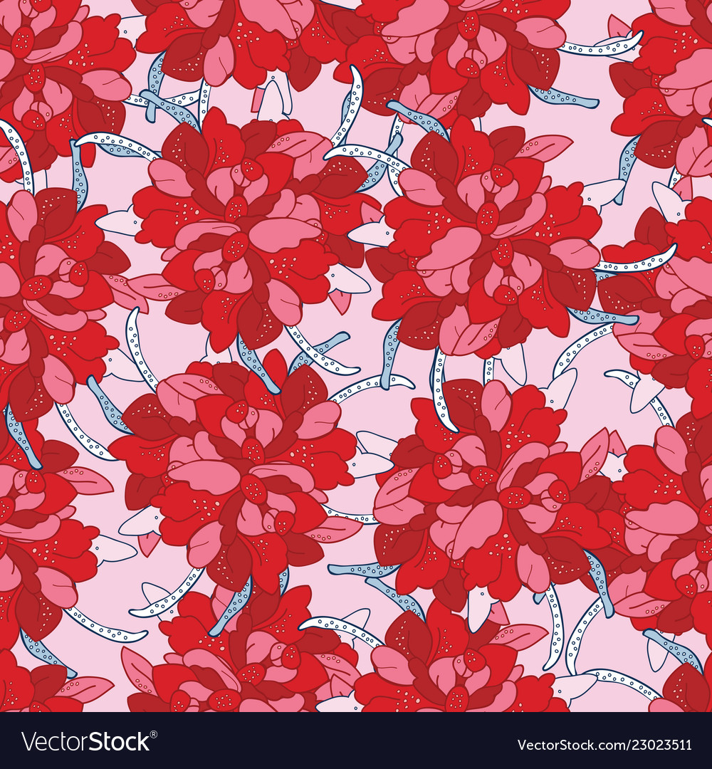 Hand drawn floral seamless background pattern