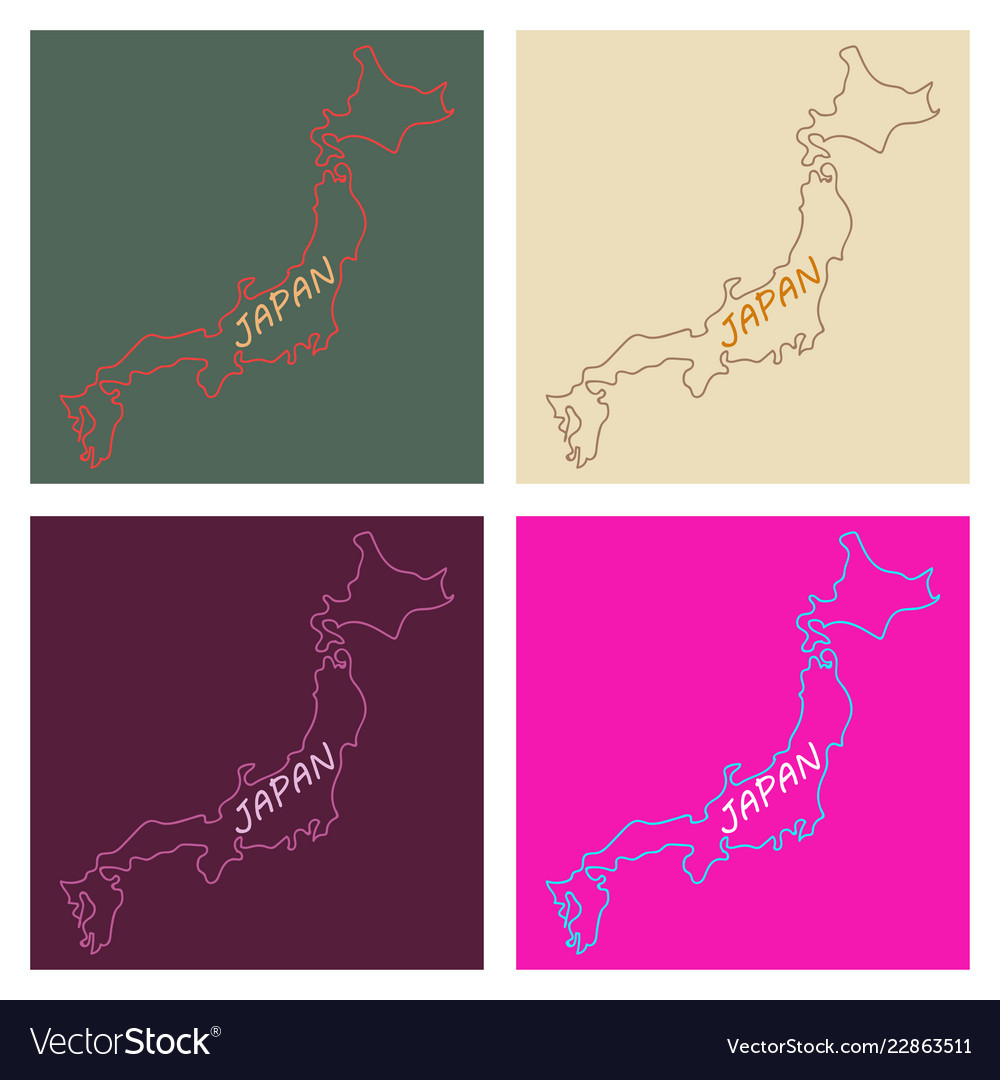 Map of japan in high resolution detailed