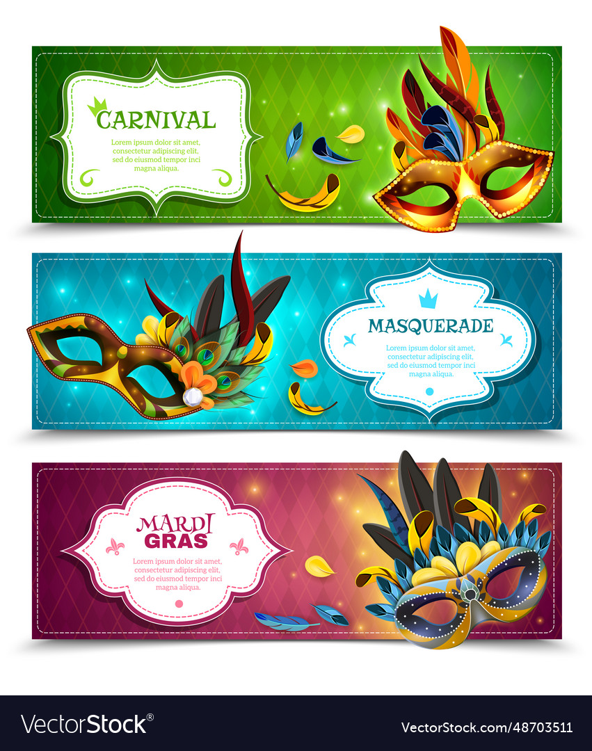 Masquerade banners set