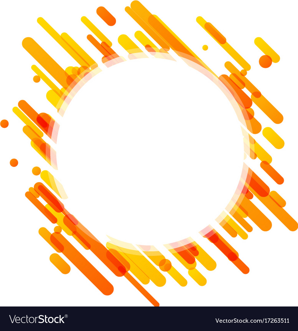 Orange round background on white