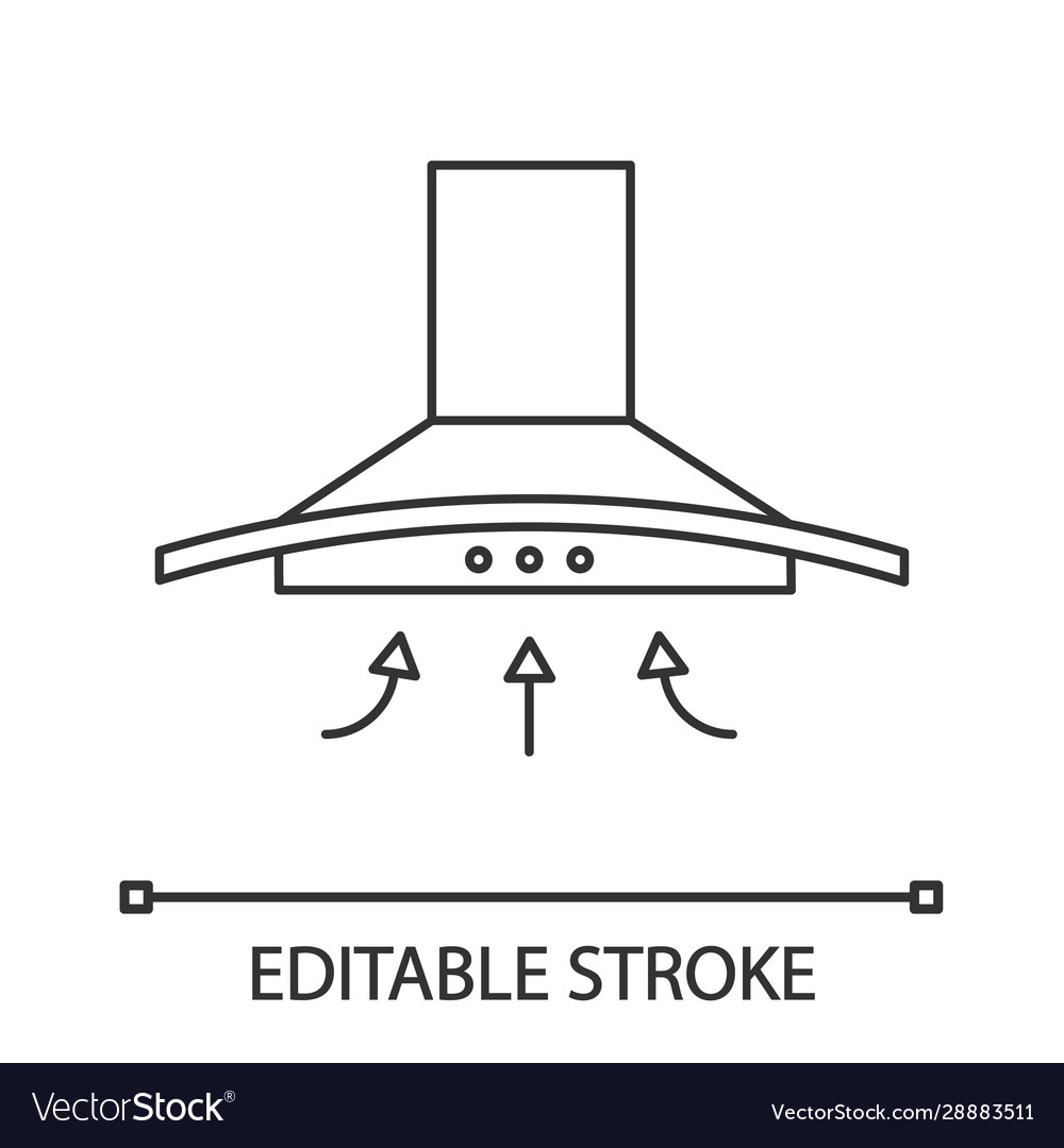 Range hood linear icon Royalty Free Vector Image