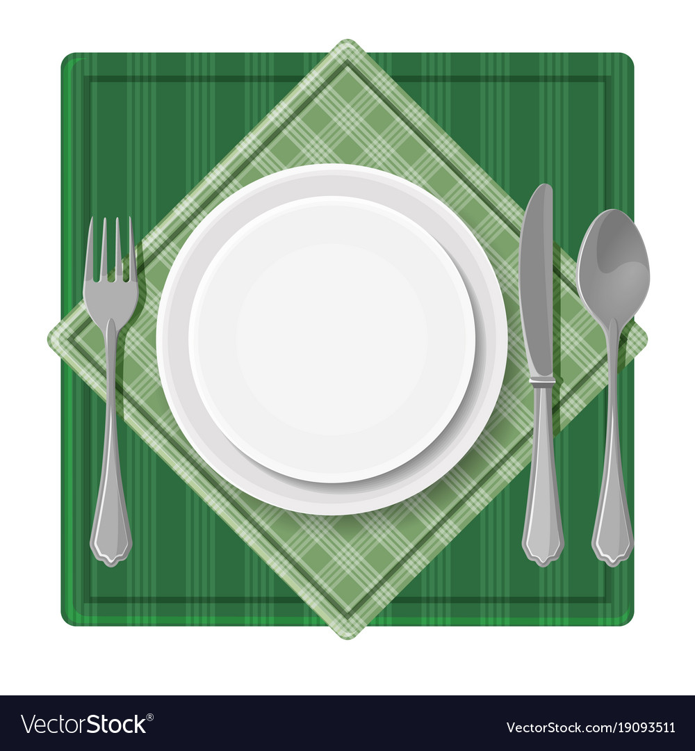 dinner plate and cutlery