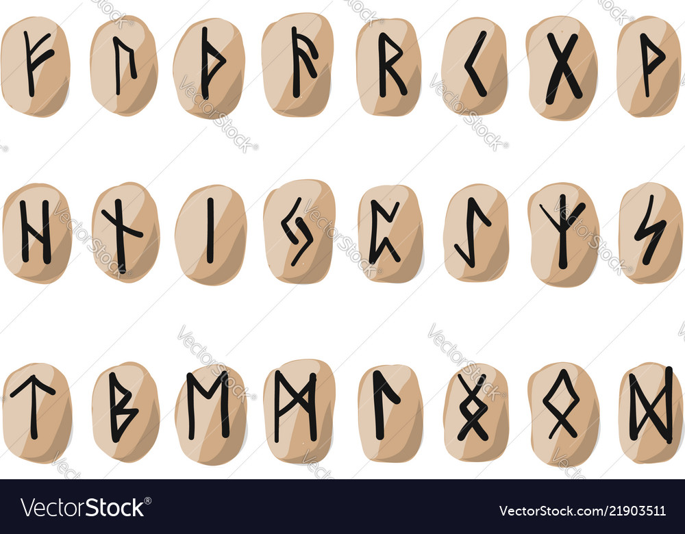 Set of old norse scandinavian ancient Royalty Free Vector