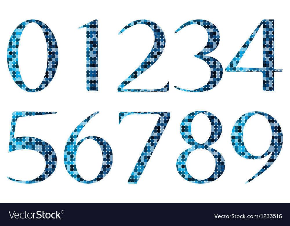 Abstract numbers Royalty Free Vector Image VectorStock