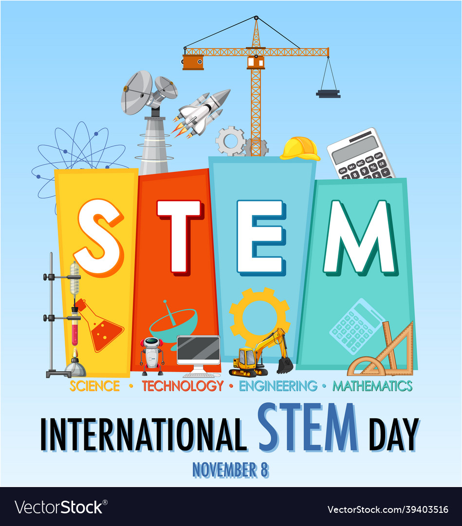 international-stem-day-on-november-8th-banner-vector-image