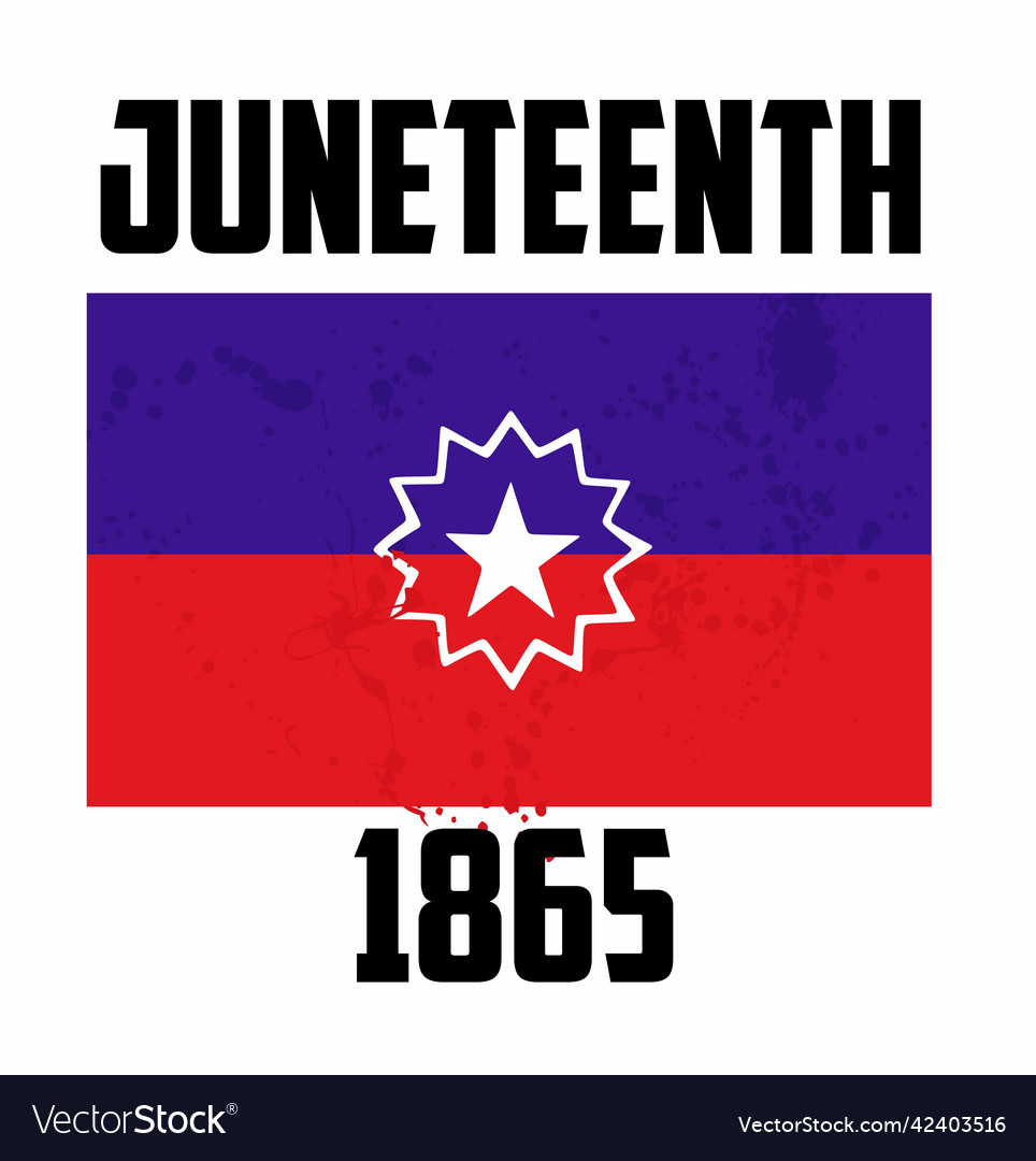 Juneteenth flag with best quality Royalty Free Vector Image