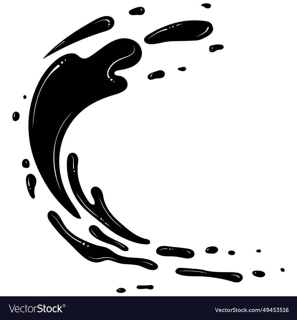 Liquid splash silhouette