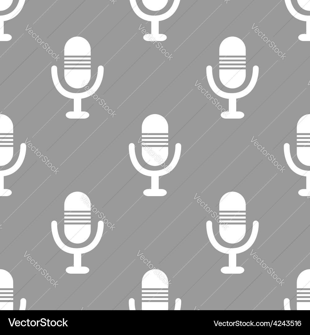 Microphone seamless pattern Royalty Free Vector Image