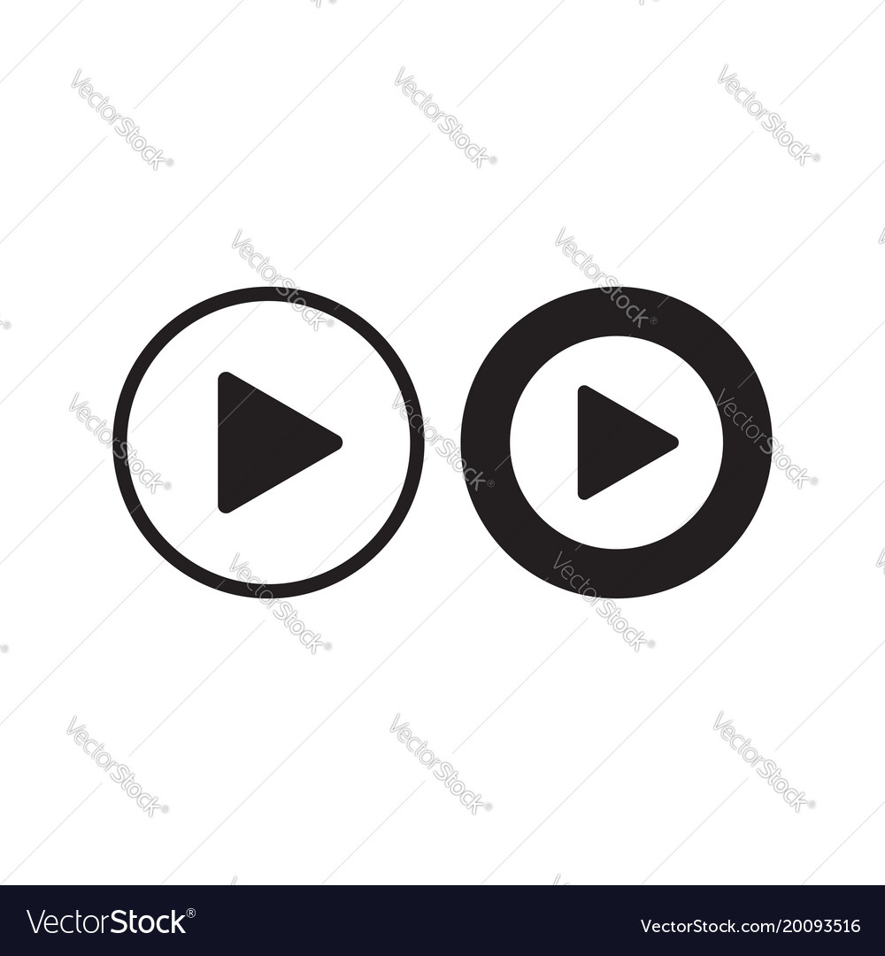 Play Icon Play Video In Flat Style Royalty Free Vector Image