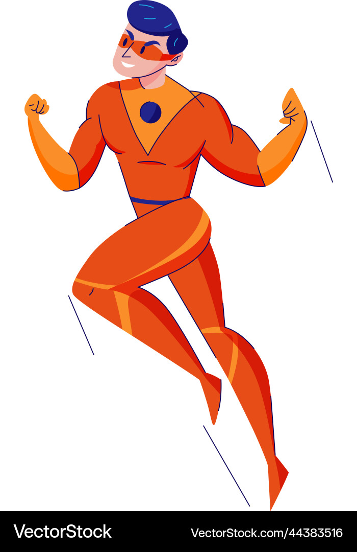 Superhero flat Royalty Free Vector Image - VectorStock