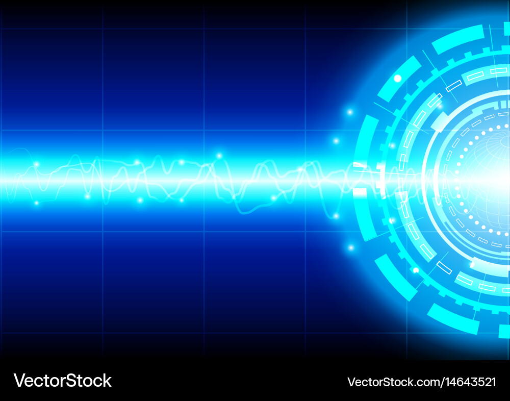Background abstract technology with wave Vector Image