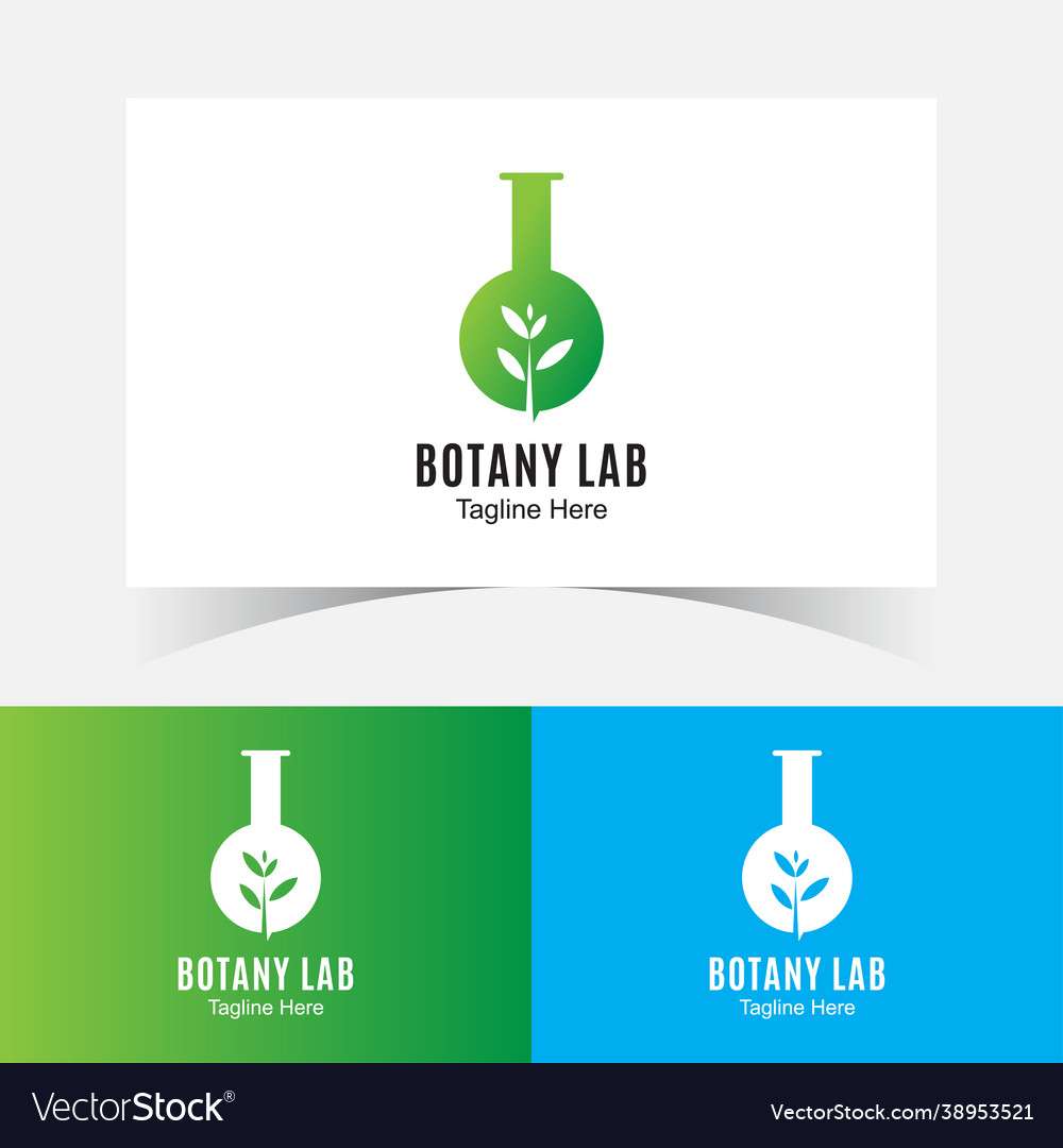 Botany Lab Logo Design Vorlage Lizenzfreies Vektorbild