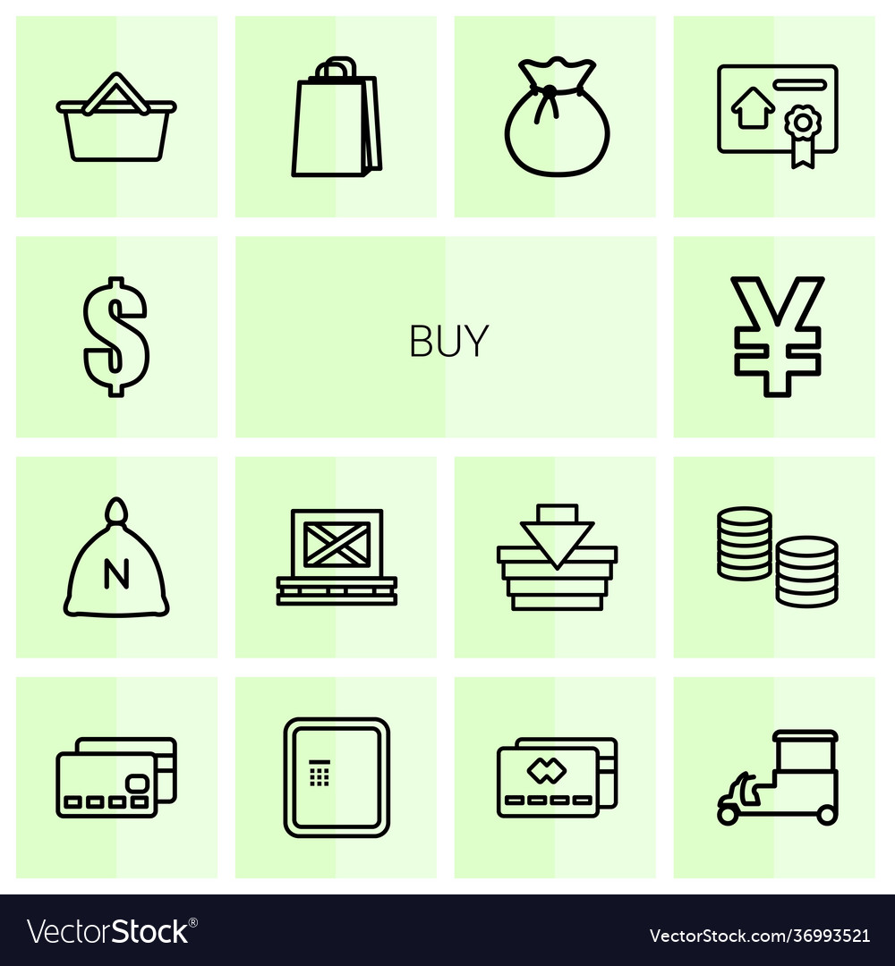 Buy icons Royalty Free Vector Image - VectorStock