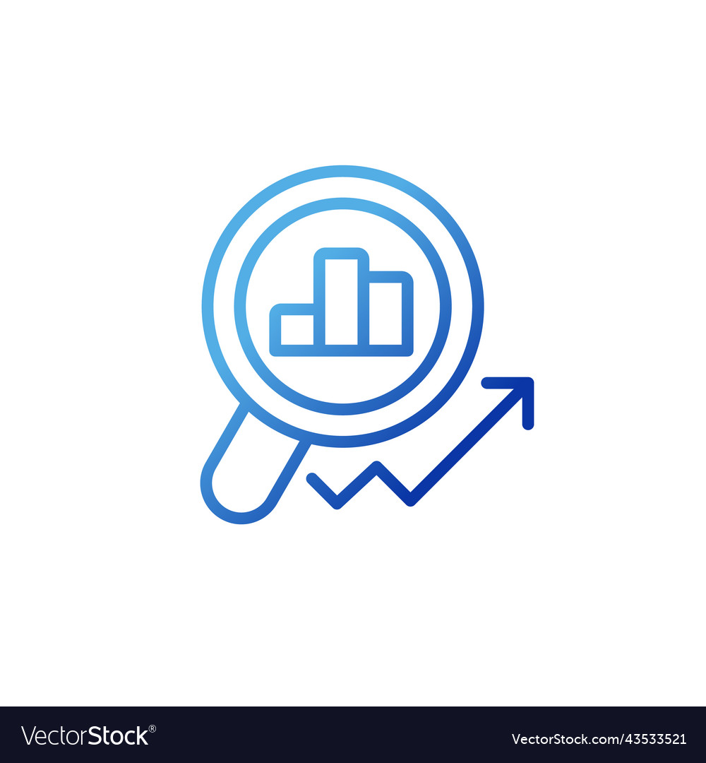 Market monitoring pixel perfect gradient linear Vector Image