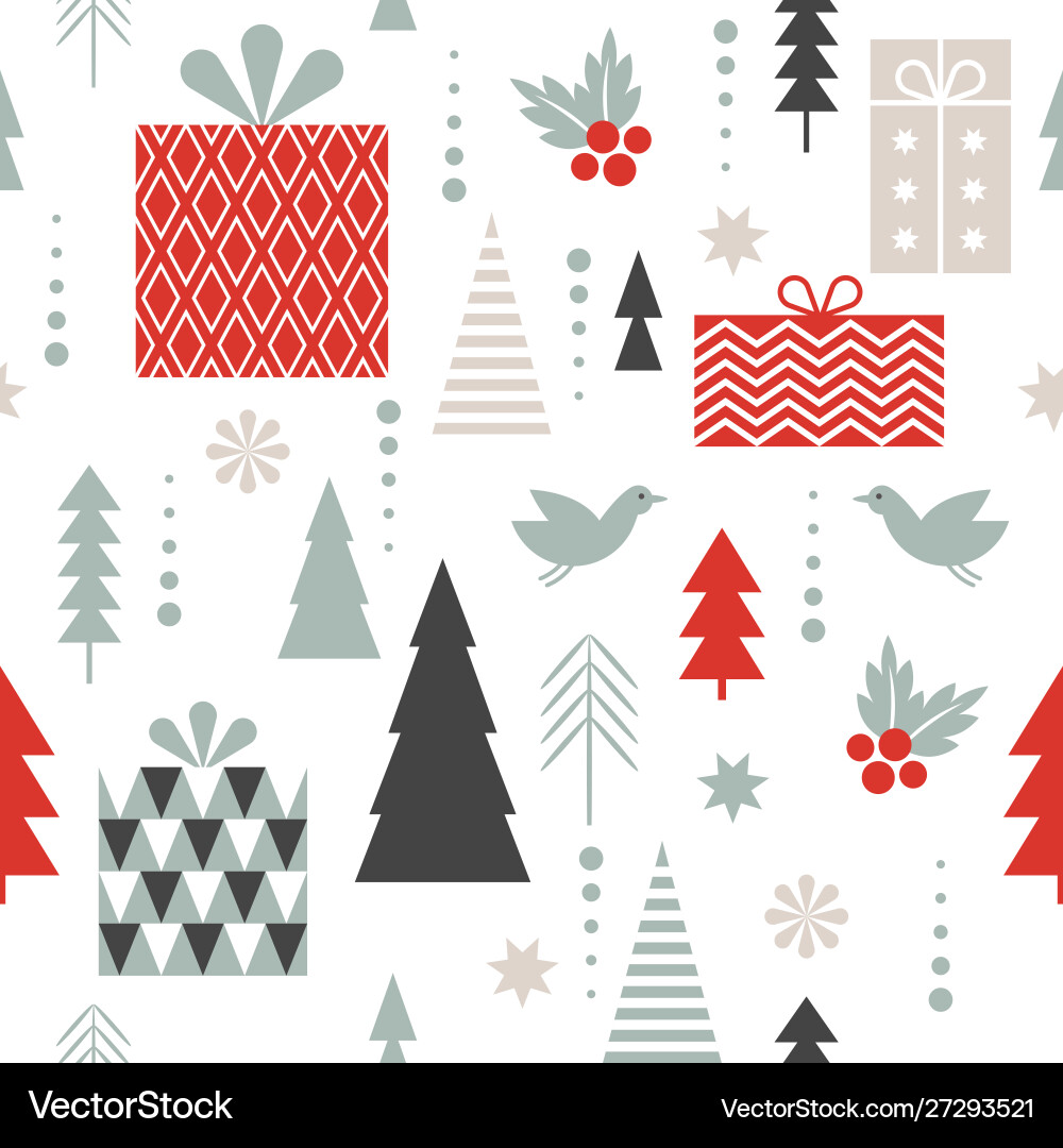 Seamless christmas pattern Royalty Free Vector Image