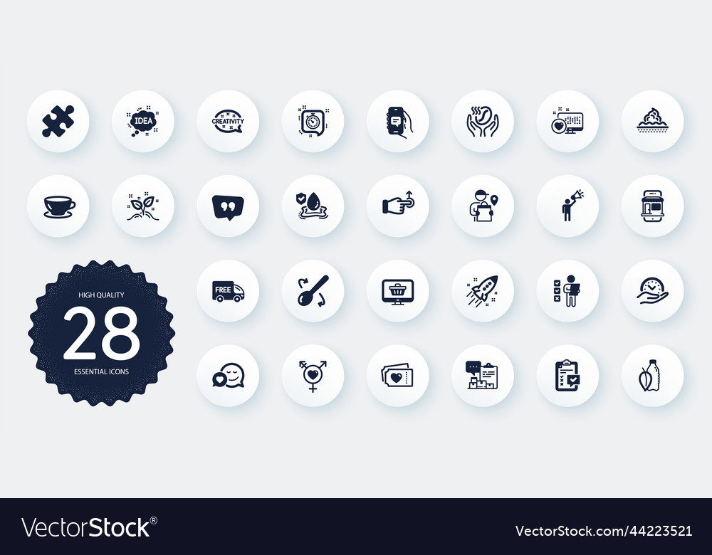 Set of business icons such as free delivery