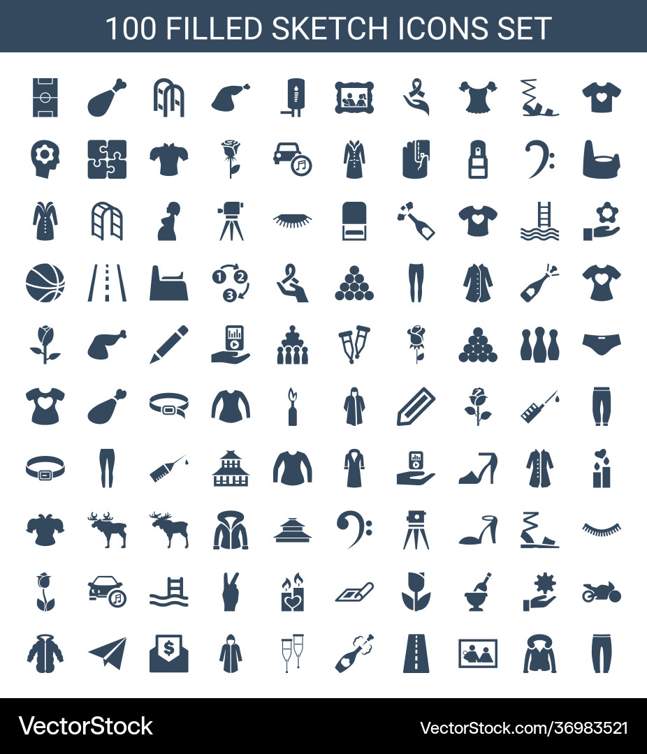 Sketch icons Royalty Free Vector Image - VectorStock
