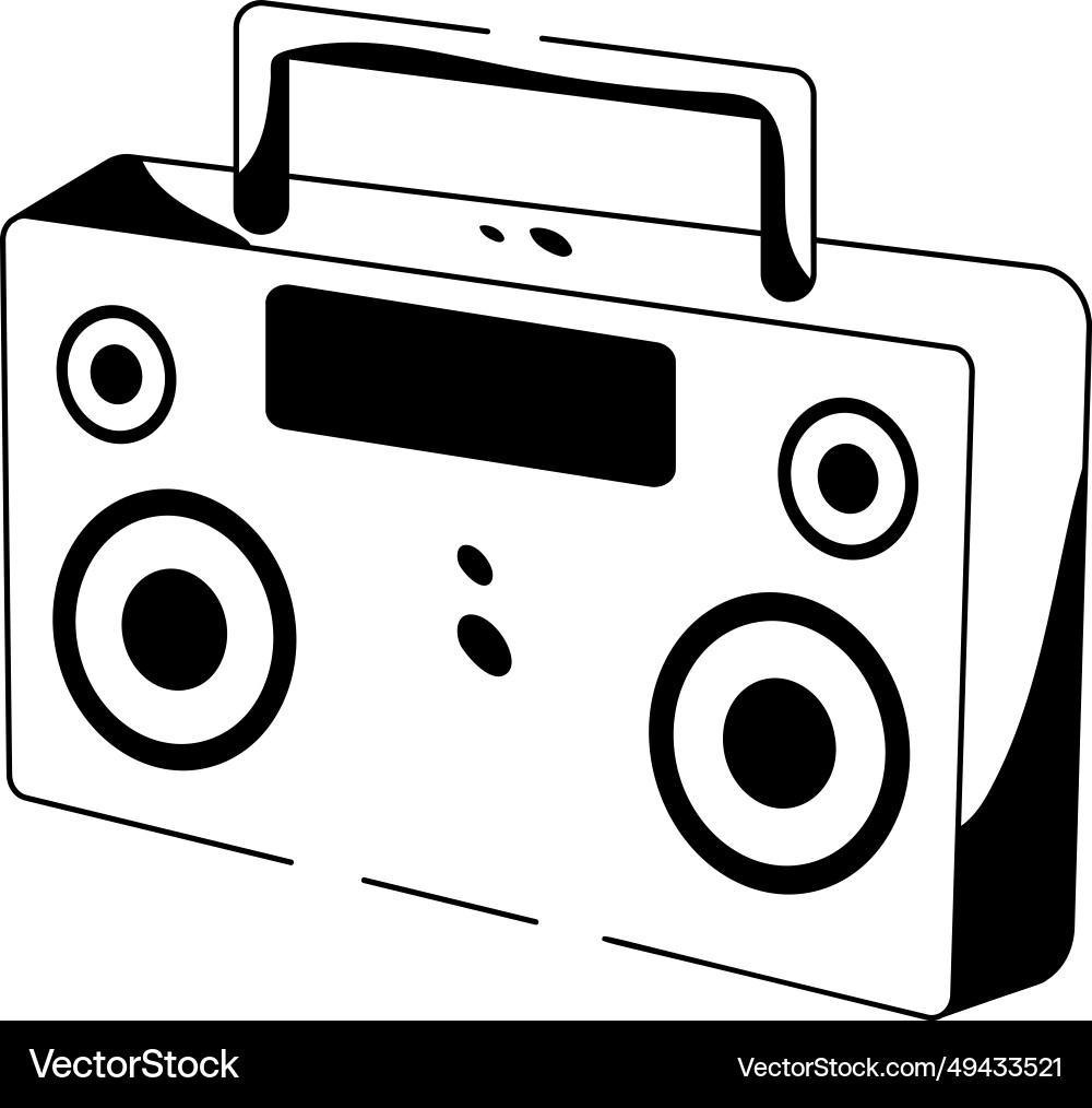 Stereo player Royalty Free Vector Image - VectorStock