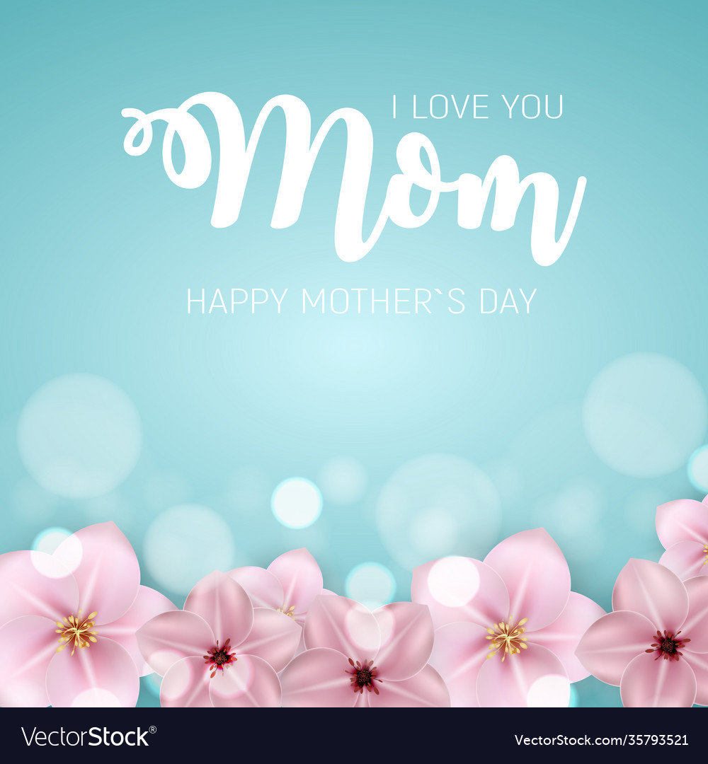 Thanks for everything mom happy mother s day cute Vector Image