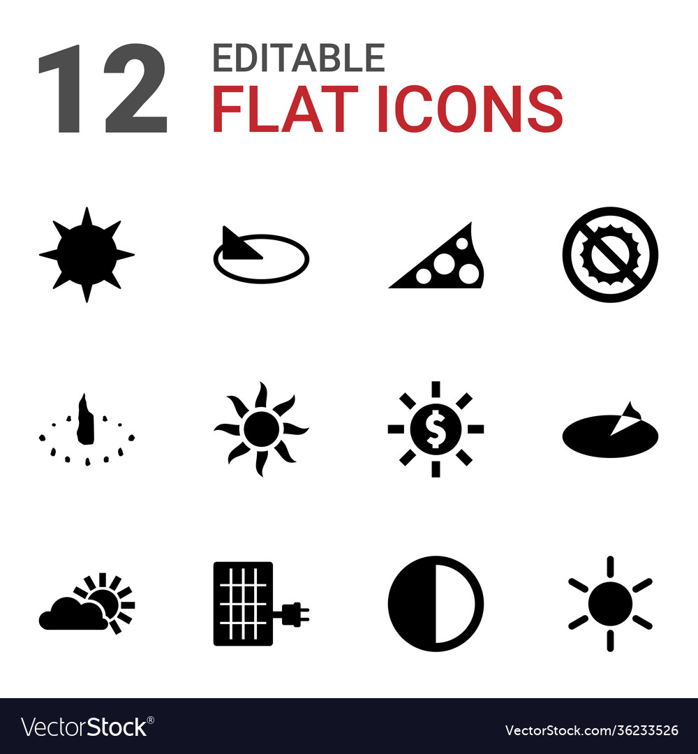 12 sunlight icons