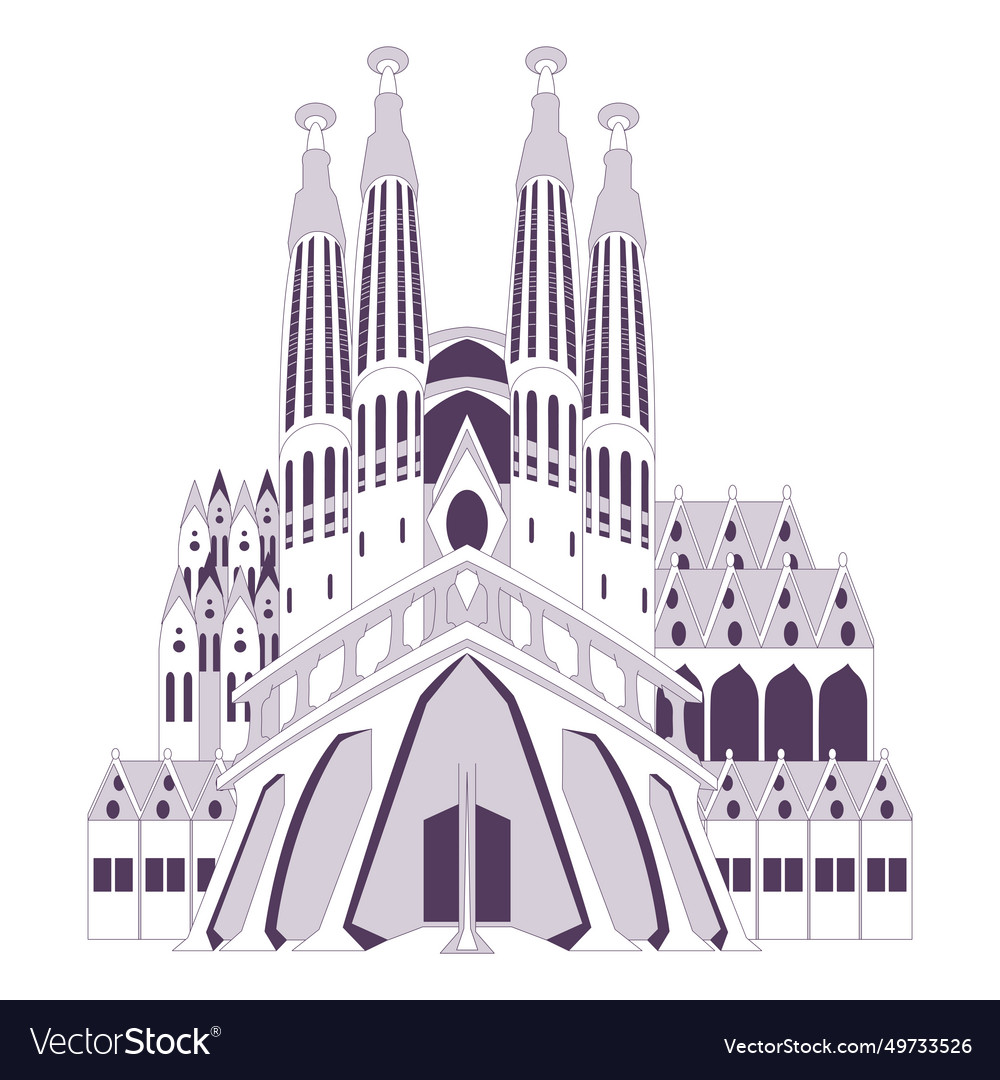 Basilica of holy family Royalty Free Vector Image