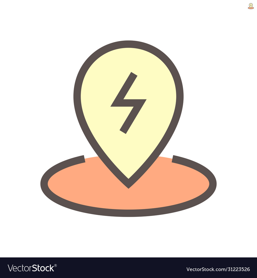 Ev car charging station point icon design 48x48