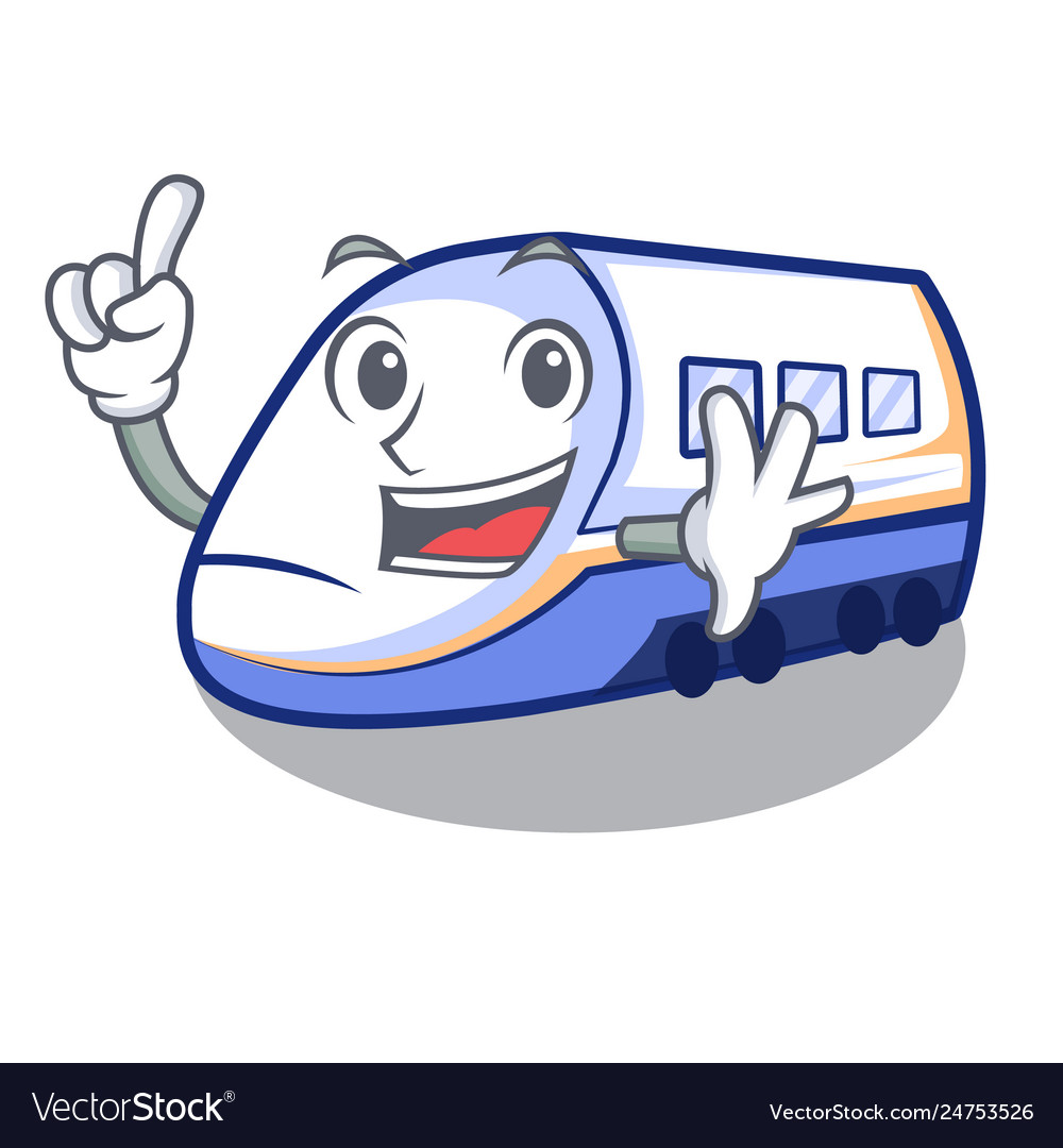 Finger miniature shinkansen train in cartoon shape