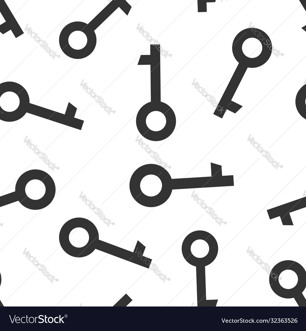 Key icon in flat style password on white isolated