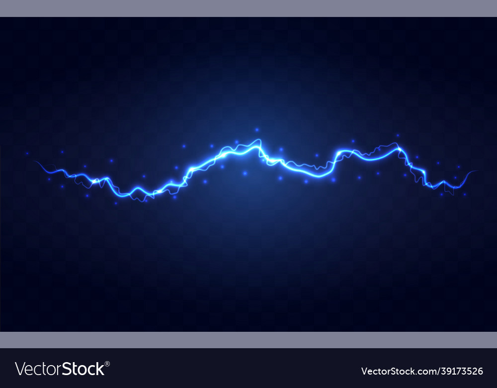 Lightning flash effect realistic electric Vector Image