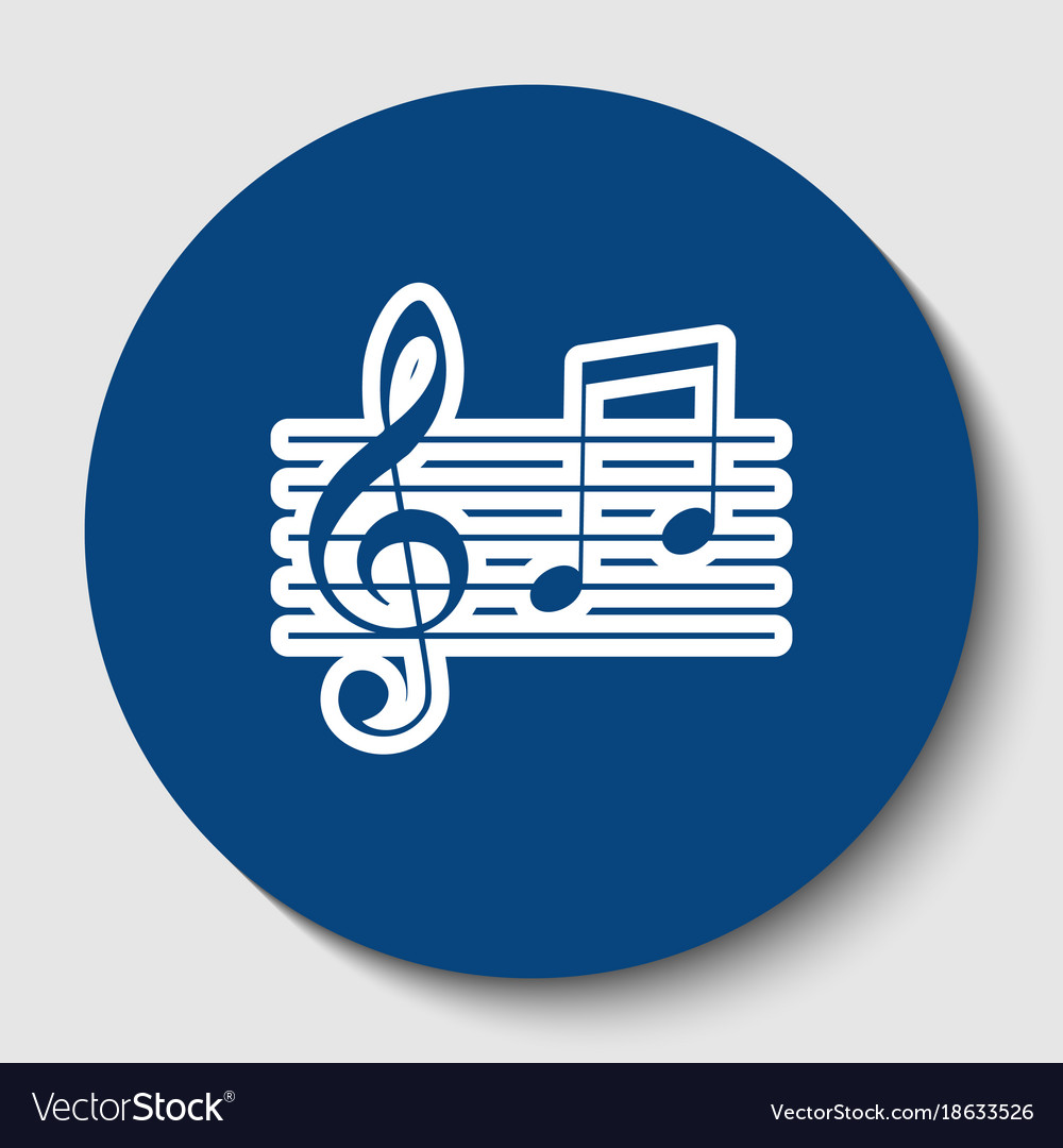 Music violin clef sign g-clef and notes g h