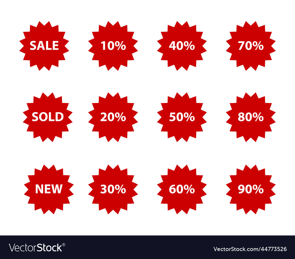 Sale badges tags Royalty Free Vector Image - VectorStock