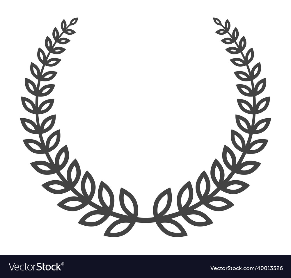 Victory wreath laureles decoration design black