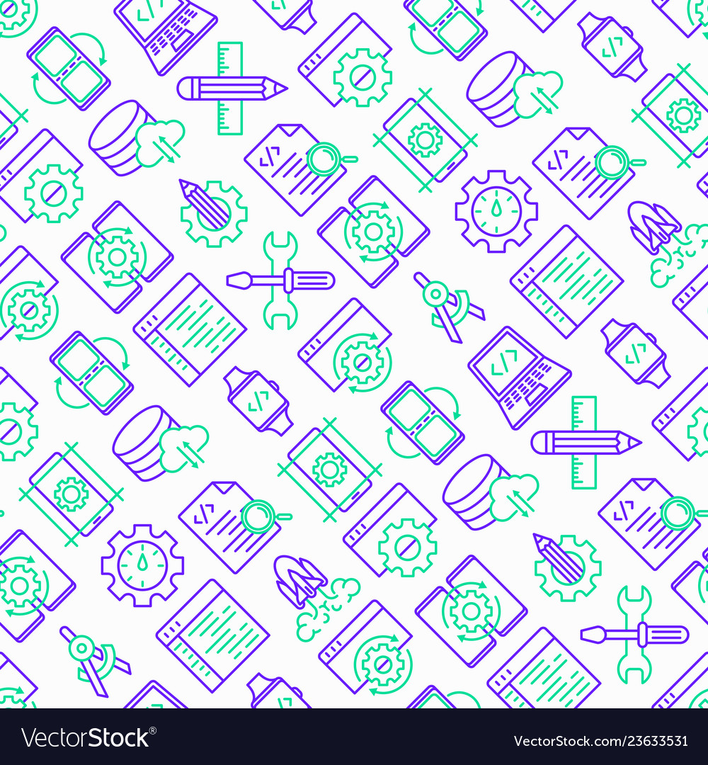 App development seamless pattern