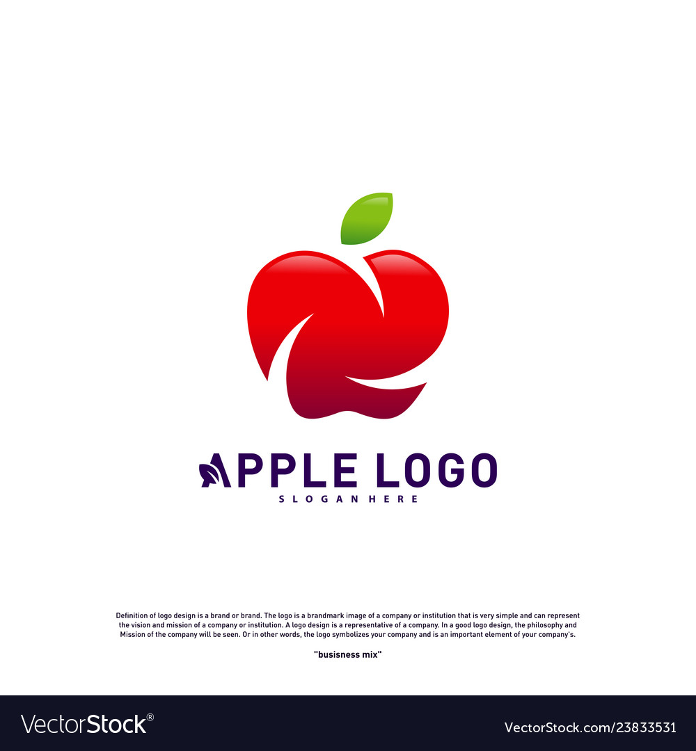 Apple logo design concept fruit creative