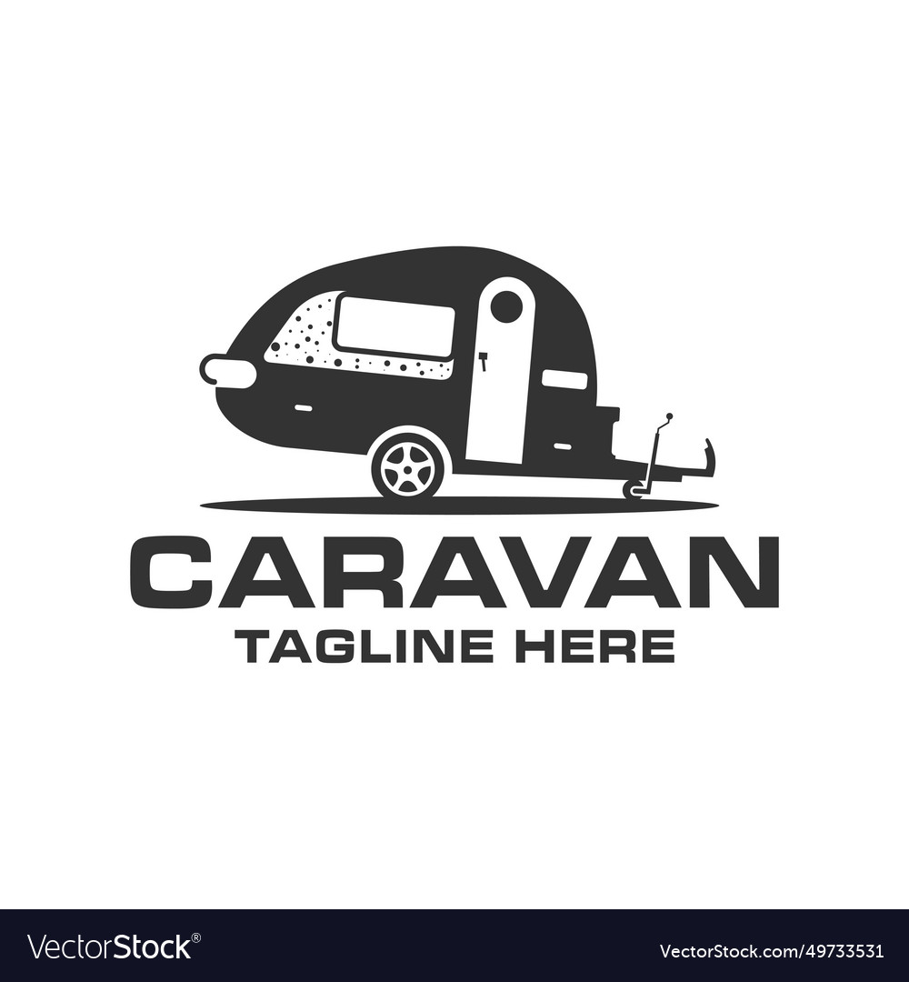 Caravan or mobile home logo Royalty Free Vector Image