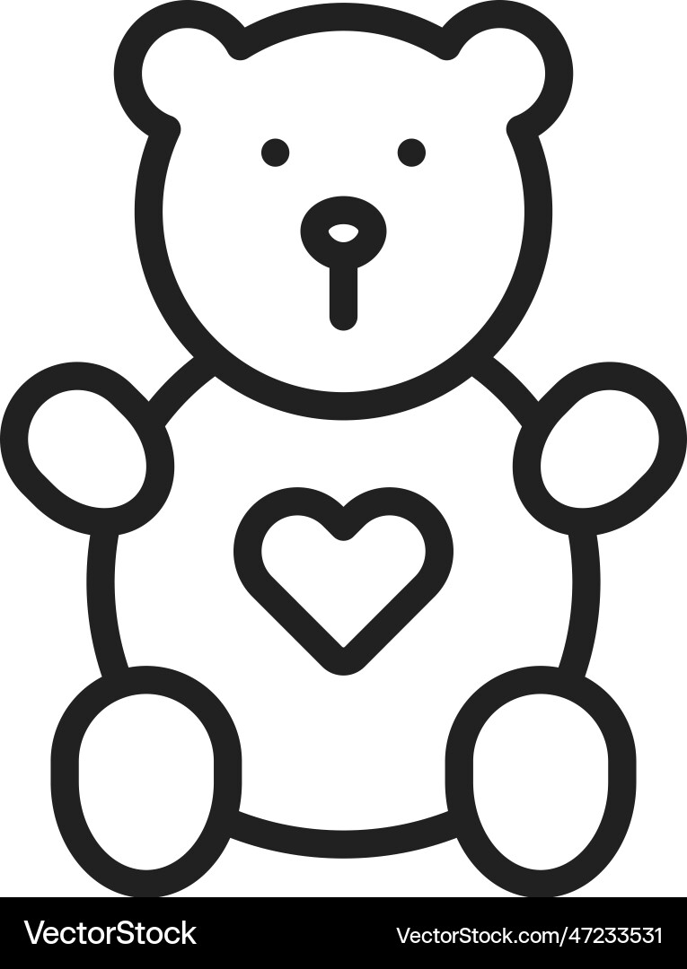 Teddy bear icon image Royalty Free Vector Image
